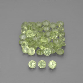 1.48 ctw Green Peridot Gemstones, Peridot Gems in Diamond-Cut Shape for Sale.