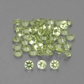 1.49 ct Green Peridot Stone, Natural Peridot in Diamond-Cut Shape for Sale