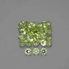 1.49 ct Green Peridot Gemstone, Peridot Gem in Diamond-Cut Shape for Sale.
