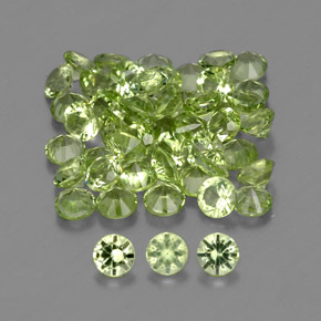 1.49 ct Green Peridot Stone, Natural Peridot in Diamond-Cut Shape for Sale