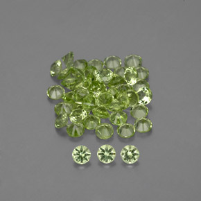 1.47 ct Green Peridot Gemstone, Peridot Gem in Diamond-Cut Shape for Sale.