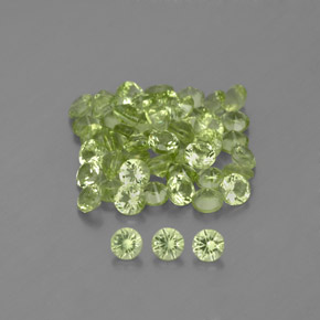 1.48 ct Green Peridot Gemstone, Peridot Gem in Diamond-Cut Shape for Sale.