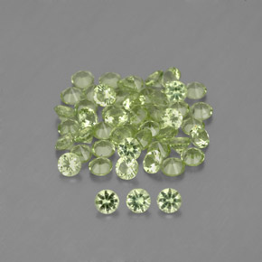 1.48 ct Green Peridot Gemstone, Peridot Gem in Diamond-Cut Shape for Sale.