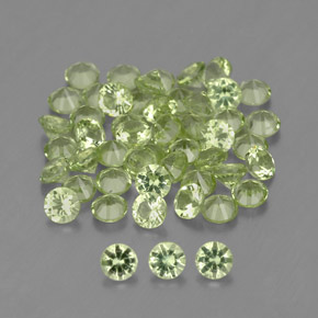 1.48 ct Green Peridot Stone, Natural Peridot in Diamond-Cut Shape for Sale
