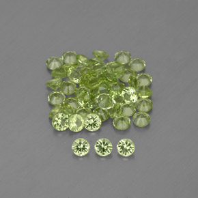 1.46 ct Green Peridot Gemstone, Peridot Gem in Diamond-Cut Shape for Sale.