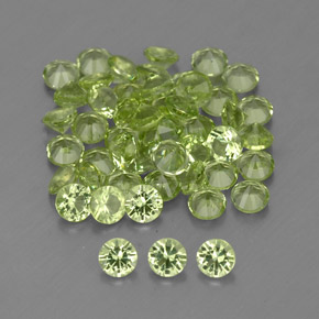 1.46 ct Green Peridot Stone, Natural Peridot in Diamond-Cut Shape for Sale