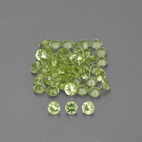 1.49 ct Green Peridot Gemstone, Peridot Gem in Diamond-Cut Shape for Sale.