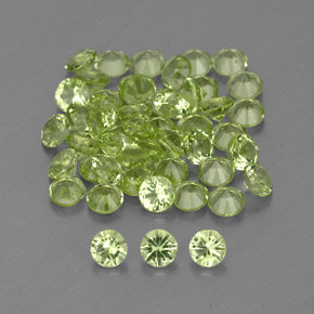 1.49 ct Green Peridot Stone, Natural Peridot in Diamond-Cut Shape for Sale