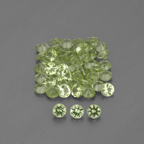 1.46 ct Green Peridot Gemstone, Peridot Gem in Diamond-Cut Shape for Sale.