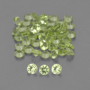 1.45 ct Green Peridot Stone, Natural Peridot in Diamond-Cut Shape for Sale