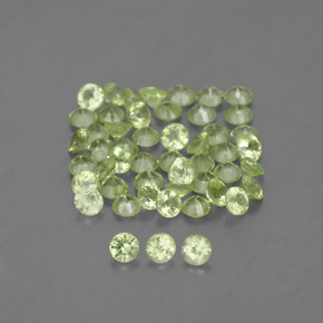 1.46 ct Green Peridot Gemstone, Peridot Gem in Diamond-Cut Shape for Sale.