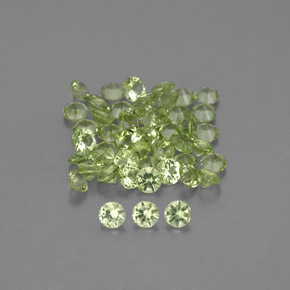 1.46 ct Green Peridot Gemstone, Peridot Gem in Diamond-Cut Shape for Sale.