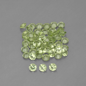 1.53 ct Green Peridot Gemstone, Peridot Gem in Diamond-Cut Shape for Sale.