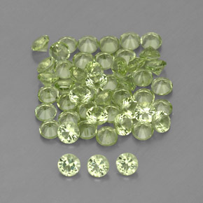 1.53 ct Green Peridot Stone, Natural Peridot in Diamond-Cut Shape for Sale