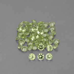 ペアーグリーン ペリドット 宝石 - 0ct ダイヤモンドカット (ID: 343873)