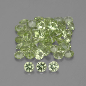 1.46 ctw Green Peridot Stones, Natural Peridot in Diamond-Cut Shape for Sale