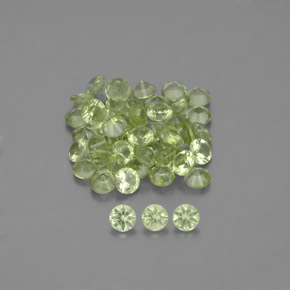1.49 ct Green Peridot Gemstone, Peridot Gem in Diamond-Cut Shape for Sale.