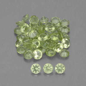 1.49 ct Green Peridot Stone, Natural Peridot in Diamond-Cut Shape for Sale