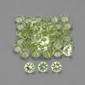 1.48 ctw Green Peridot Stones, Natural Peridot in Diamond-Cut Shape for Sale