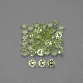 Warm Green Peridot Gem - 0ct Diamond-Cut (ID: 343921)