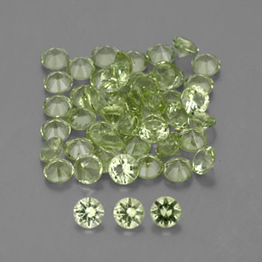 1.48 ctw Green Peridot Stones, Natural Peridot in Diamond-Cut Shape for Sale