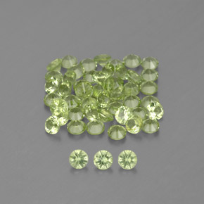1.48 ct Green Peridot Gemstone, Peridot Gem in Diamond-Cut Shape for Sale.