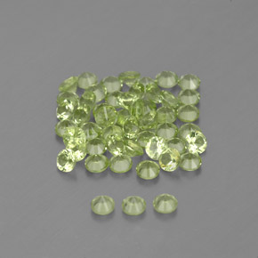 Peridot Gemstone in 2 mm (calibrated) Size for Sale, Peridot Stone in Lively Green Color