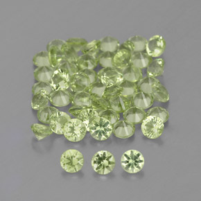 1.47 ctw Green Peridot Stones, Natural Peridot in Diamond-Cut Shape for Sale