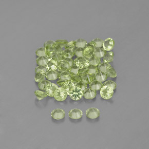 Peridot Gemstones in 2 mm (calibrated) Size for Sale, Peridot Stones in Pear Green Color