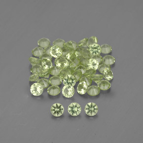1.48 ct Green Peridot Gemstone, Peridot Gem in Diamond-Cut Shape for Sale.