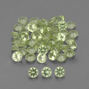 1.48 ct Green Peridot Stone, Natural Peridot in Diamond-Cut Shape for Sale