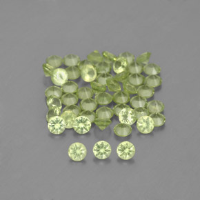 1.49 ct Green Peridot Gemstone, Peridot Gem in Diamond-Cut Shape for Sale.