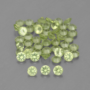 1.49 ct Green Peridot Stone, Natural Peridot in Diamond-Cut Shape for Sale