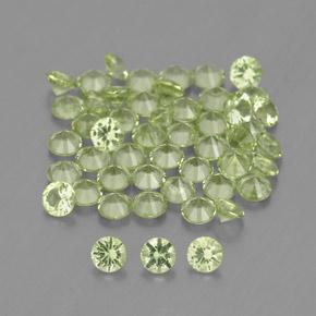 1.47 ctw Green Peridot Stones, Natural Peridot in Diamond-Cut Shape for Sale