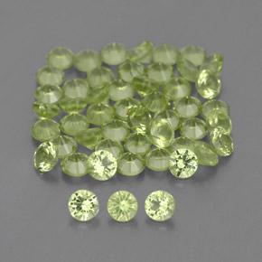 1.47 ctw Green Peridot Stones, Natural Peridot in Diamond-Cut Shape for Sale