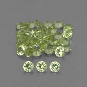 1.50 ctw Green Peridot Stones, Natural Peridot in Diamond-Cut Shape for Sale