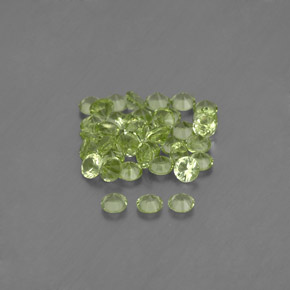 Peridot Gemstones in 2 mm (calibrated) Size for Sale, Peridot Stones in Warm Green Color