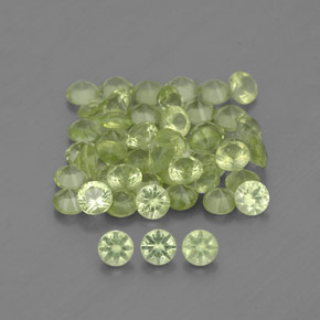 1.50 ct Green Peridot Stone, Natural Peridot in Diamond-Cut Shape for Sale