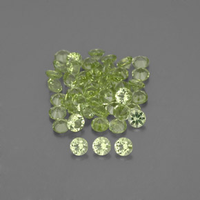 1.48 ct Green Peridot Gemstone, Peridot Gem in Diamond-Cut Shape for Sale.