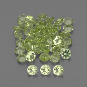 1.48 ct Green Peridot Stone, Natural Peridot in Diamond-Cut Shape for Sale