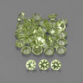 1.18 ct Green Peridot Stone, Natural Peridot in Diamond-Cut Shape for Sale
