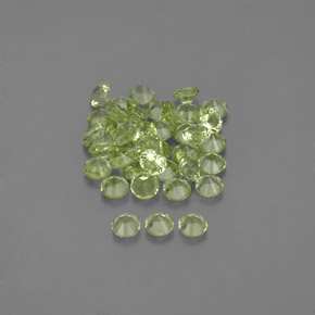 Peridot Gemstone in 2 mm (calibrated) Size for Sale, Peridot Stone in Lively Green Color