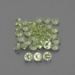 1.18 ct Green Peridot Stone, Natural Peridot in Diamond-Cut Shape for Sale