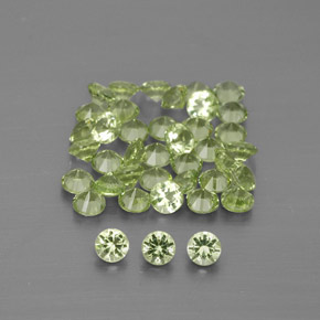 1.18 ct Green Peridot Stone, Natural Peridot in Diamond-Cut Shape for Sale