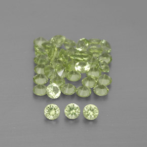 1.19 ct Green Peridot Stone, Natural Peridot in Diamond-Cut Shape for Sale