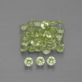1.21 ct Green Peridot Stone, Natural Peridot in Diamond-Cut Shape for Sale