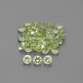 1.19 ct Green Peridot Stone, Natural Peridot in Diamond-Cut Shape for Sale