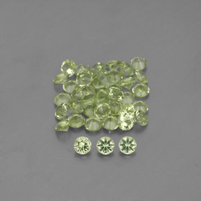 オリーブグリーン ペリドット 宝石 - 0ct ダイヤモンドカット (ID: 344486)