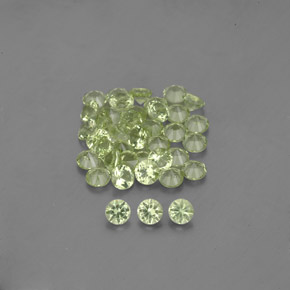 1.46 ctw Green Peridot Gemstones, Peridot Gems in Diamond-Cut Shape for Sale.