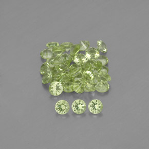 1.47 ct Green Peridot Gemstone, Peridot Gem in Diamond-Cut Shape for Sale.